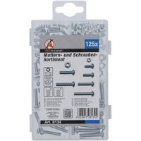 BGS DIY Muttern- und Schrauben-Sortiment | metrisch | M4 / M5 | 126-tlg.