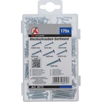 BGS DIY Blechschrauben-Sortiment, 175-teilig