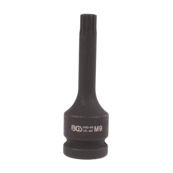 BGS Kraft-Bit-Einsatz | Antrieb Innenvierkant 12,5mm (1/2") | Innenvielzahn (für XZN) M9