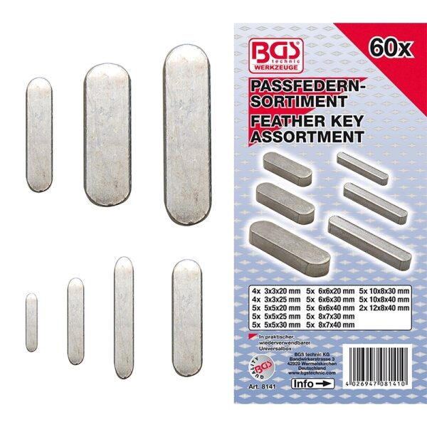 BGS Passfedern-Sortiment | 60-tlg.