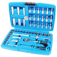 BGS Steckschlüssel Satz 1/4" Ratschenkasten Knarrenkasten Nuss Set 52-tlg. Bit Nuss