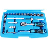 BGS Steckschlüssel Satz 1/4" Ratschenkasten Knarrenkasten Nuss Set 52-tlg. Bit Nuss