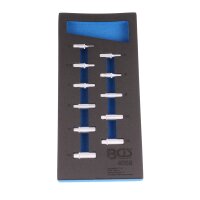 BGS 1/3 Werkstattwageneinlage: Steckschlüsseleinsätze 6.3 mm, 6-kant, tief, 4-13 mm