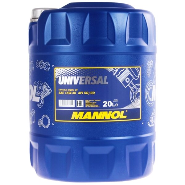 MANNOL Universal 15W-40 API SG/CD Motoröl, 20 Liter